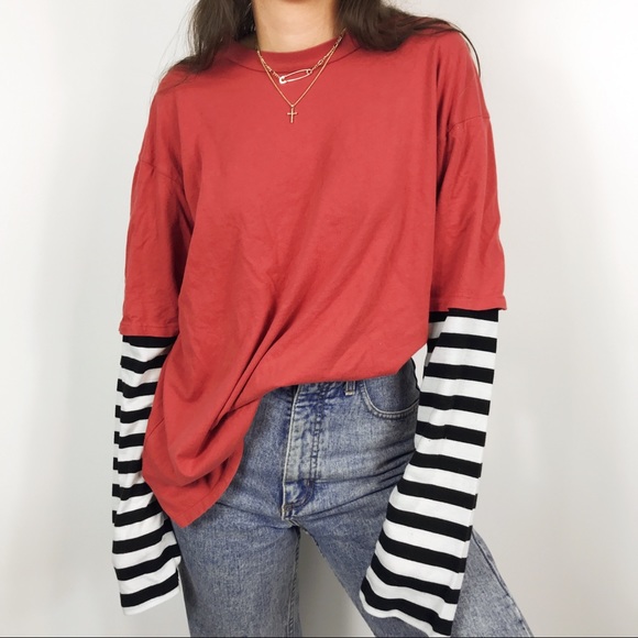 Urban Outfitters Tops - Urban Outfitters Striped Layered Longsleeve Tshirt
